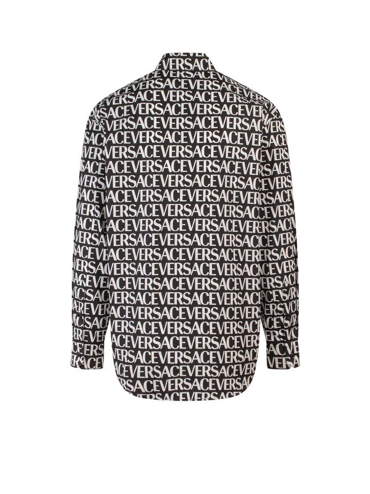 Versace all-over logo-print shirt - Black