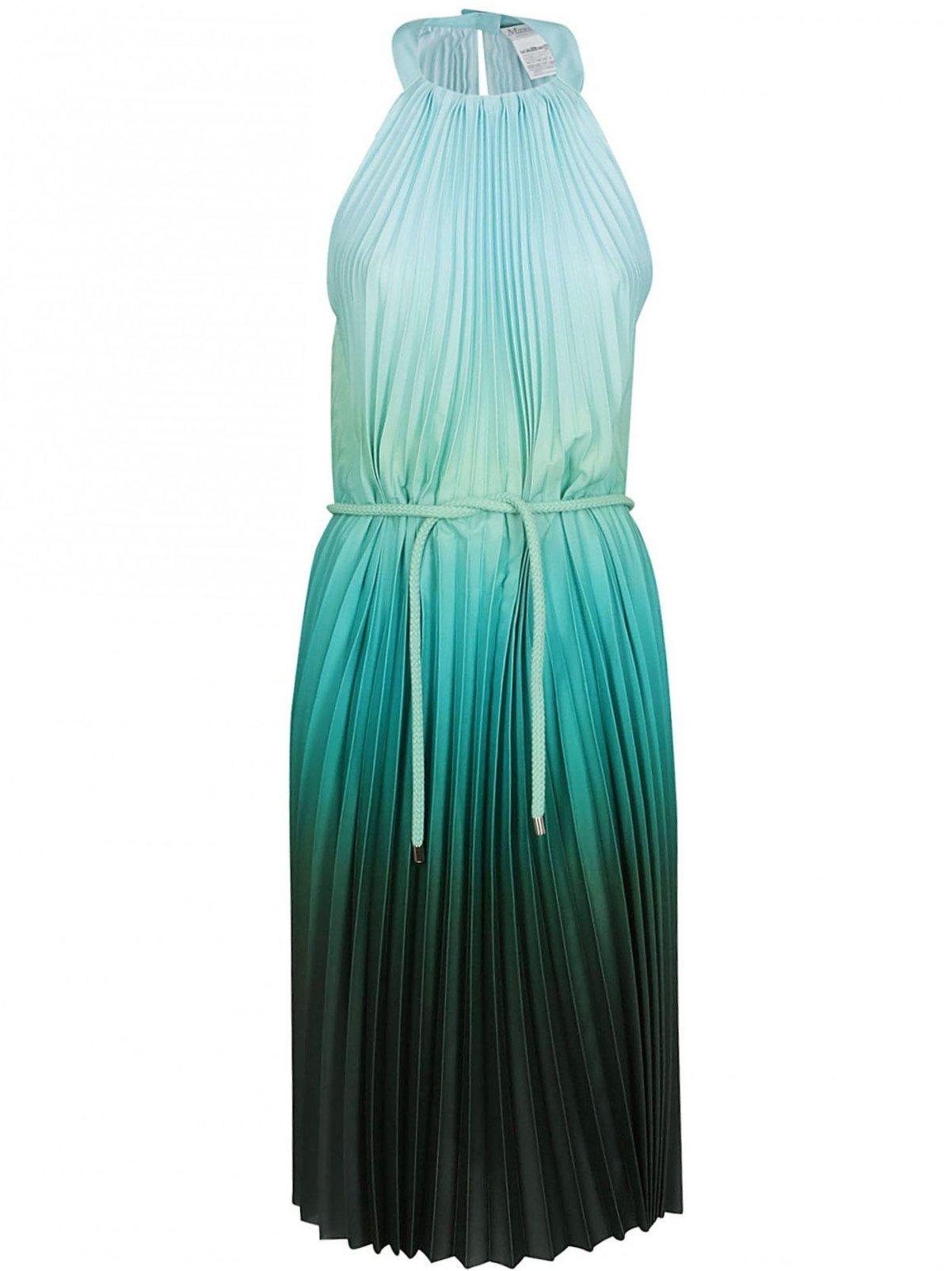 Max Mara Fuxia Pleated Dress in Turquoise (Green) | Lyst
