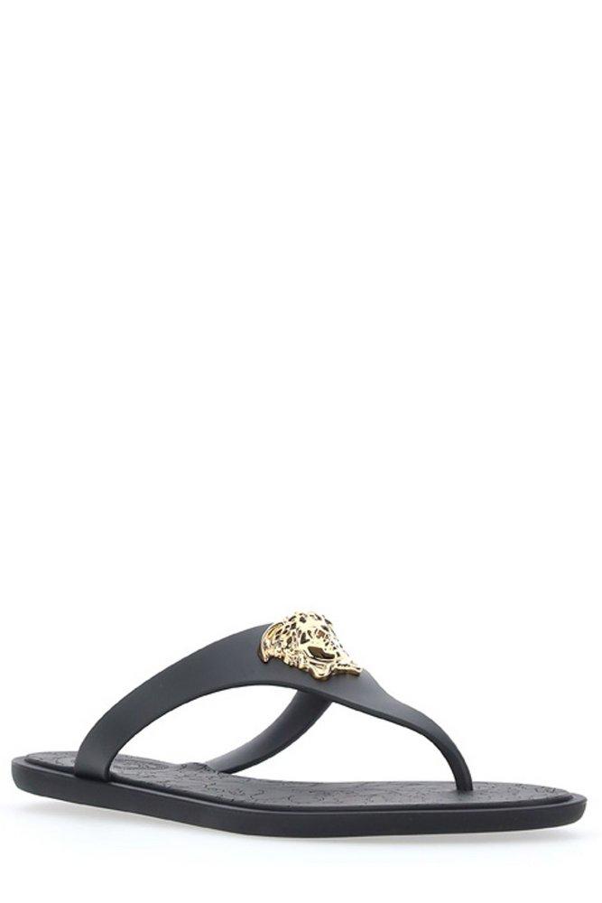 Versace Medusa Flip Flop Sandals in Black Lyst
