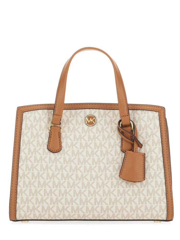 Michael Kors Extra-small Chantal Messenger Bag In Bianco