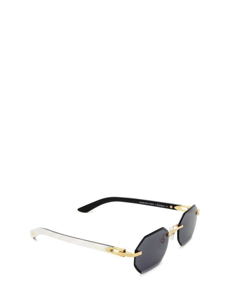 cartier black and gold sunglasses