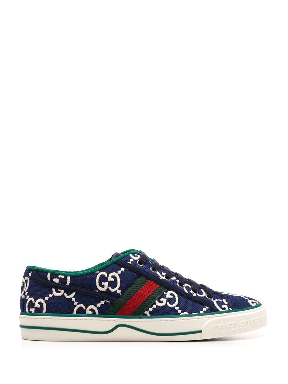 Gucci Tennis 1977 Embroidered Logo Sneaker in Blue/White (Blue) for Men ...