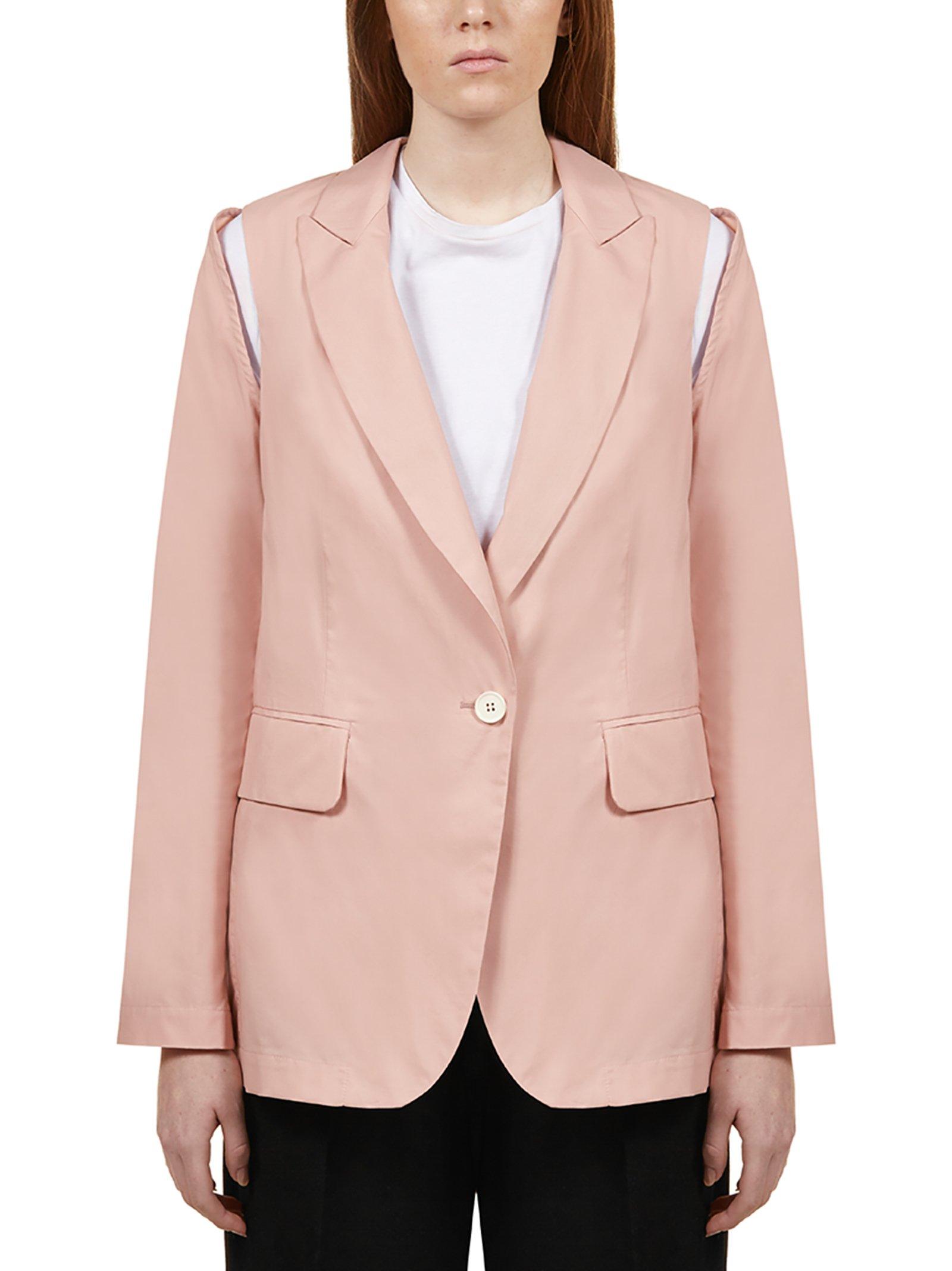 MM6 by Maison Martin Margiela Synthetic Cut-out Blazer in Pink - Lyst