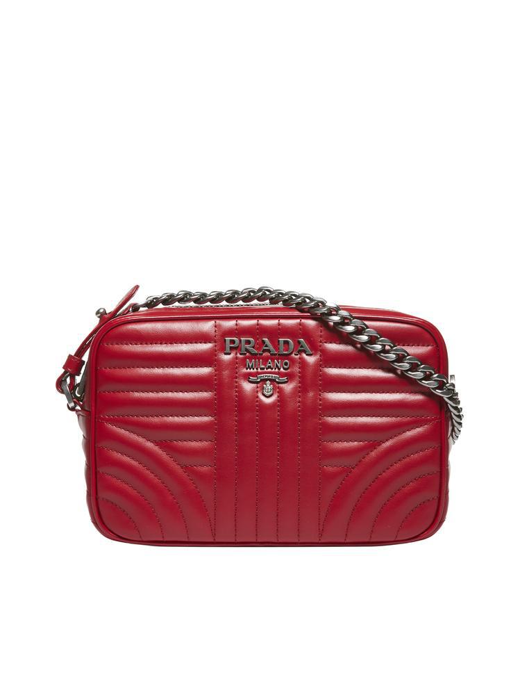 Leather crossbody bag Prada Red in Leather - 18971035
