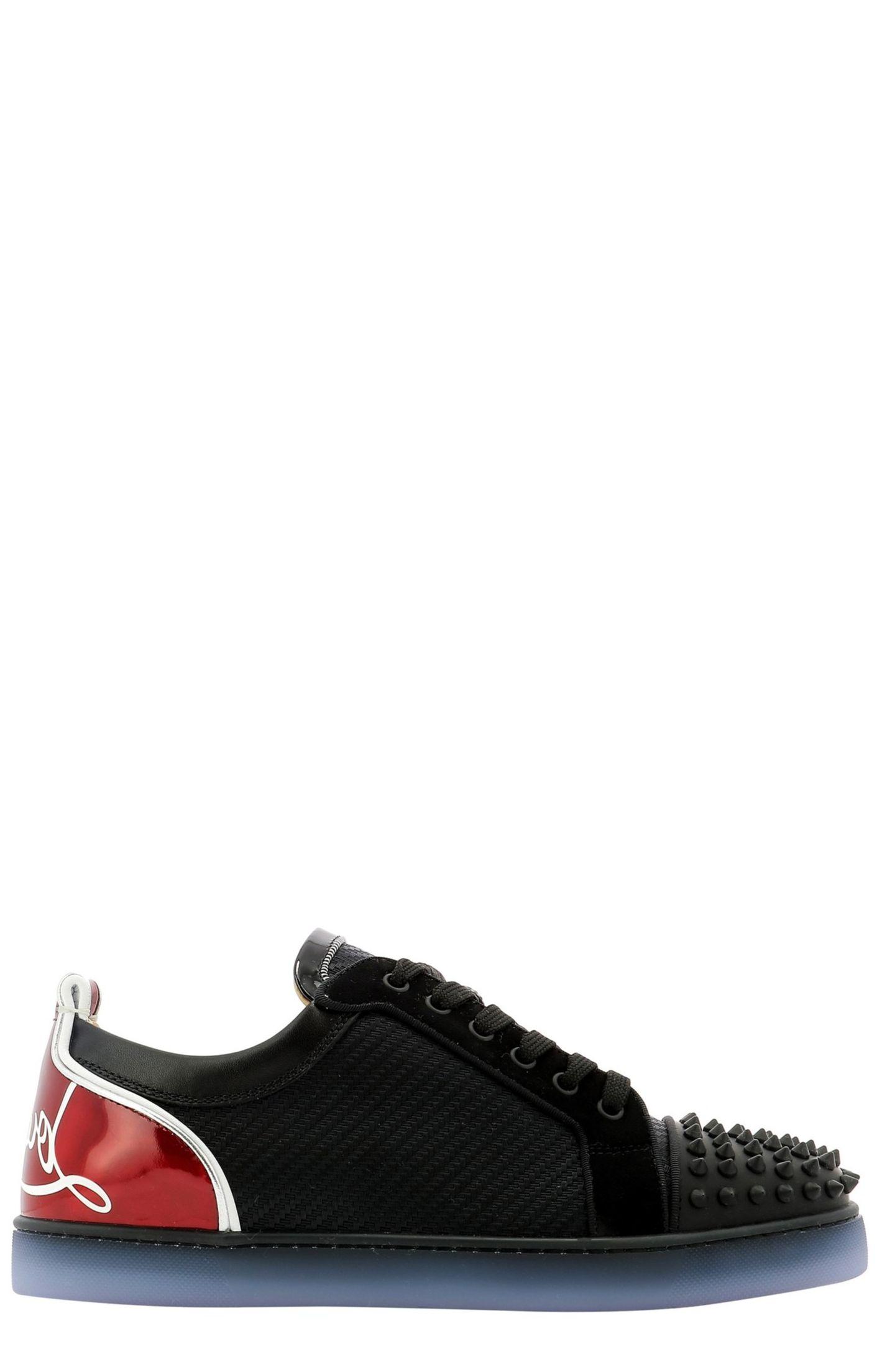 Christian Louboutin Fun Louis Junior Spikes Croc-Embossed Leather Sneaker -  ShopStyle
