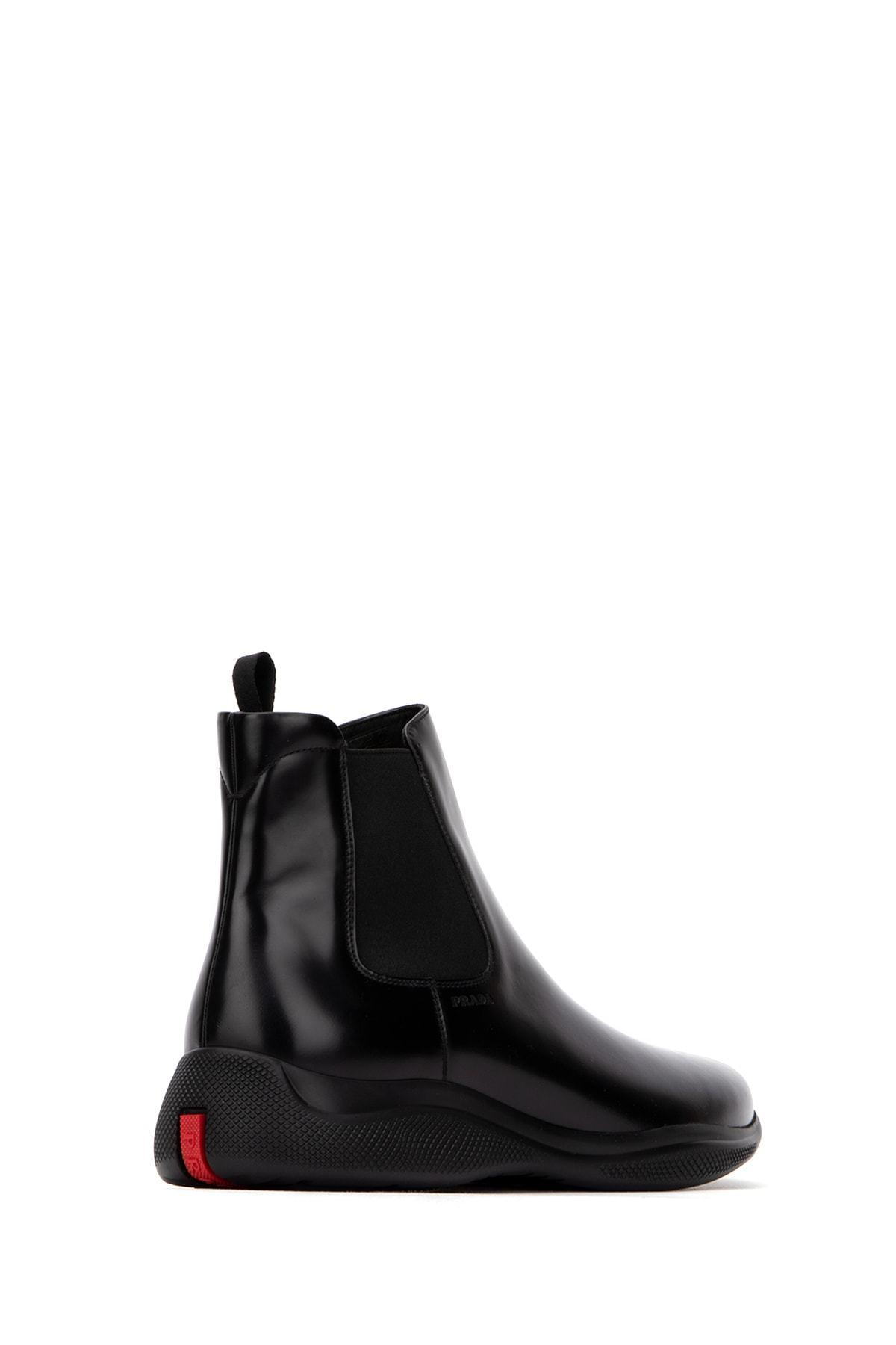 Prada Leather Brushed Chelsea Boots in Nero (Black) for Men - Save 48% -  Lyst