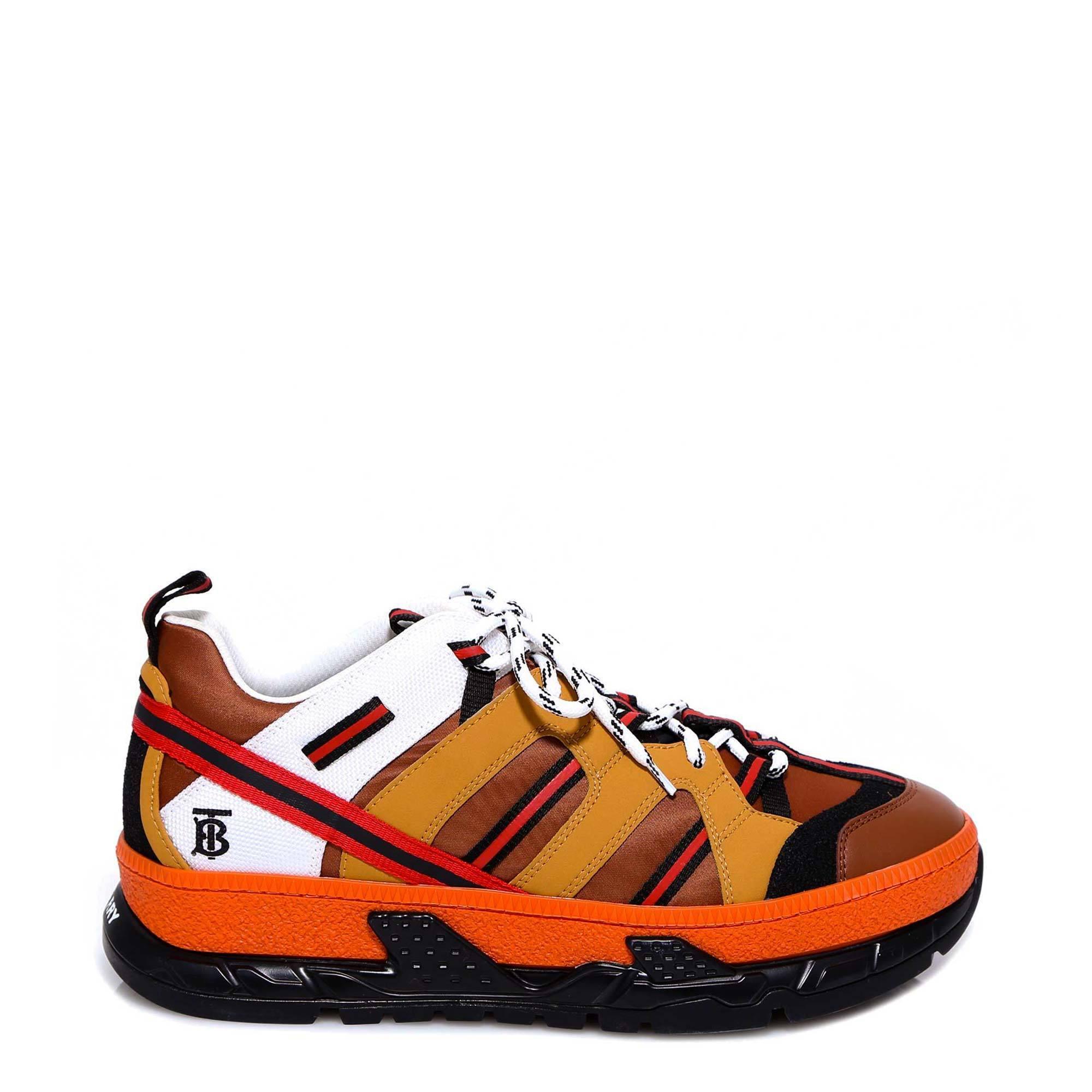 burberry nubuck and mesh sneakers