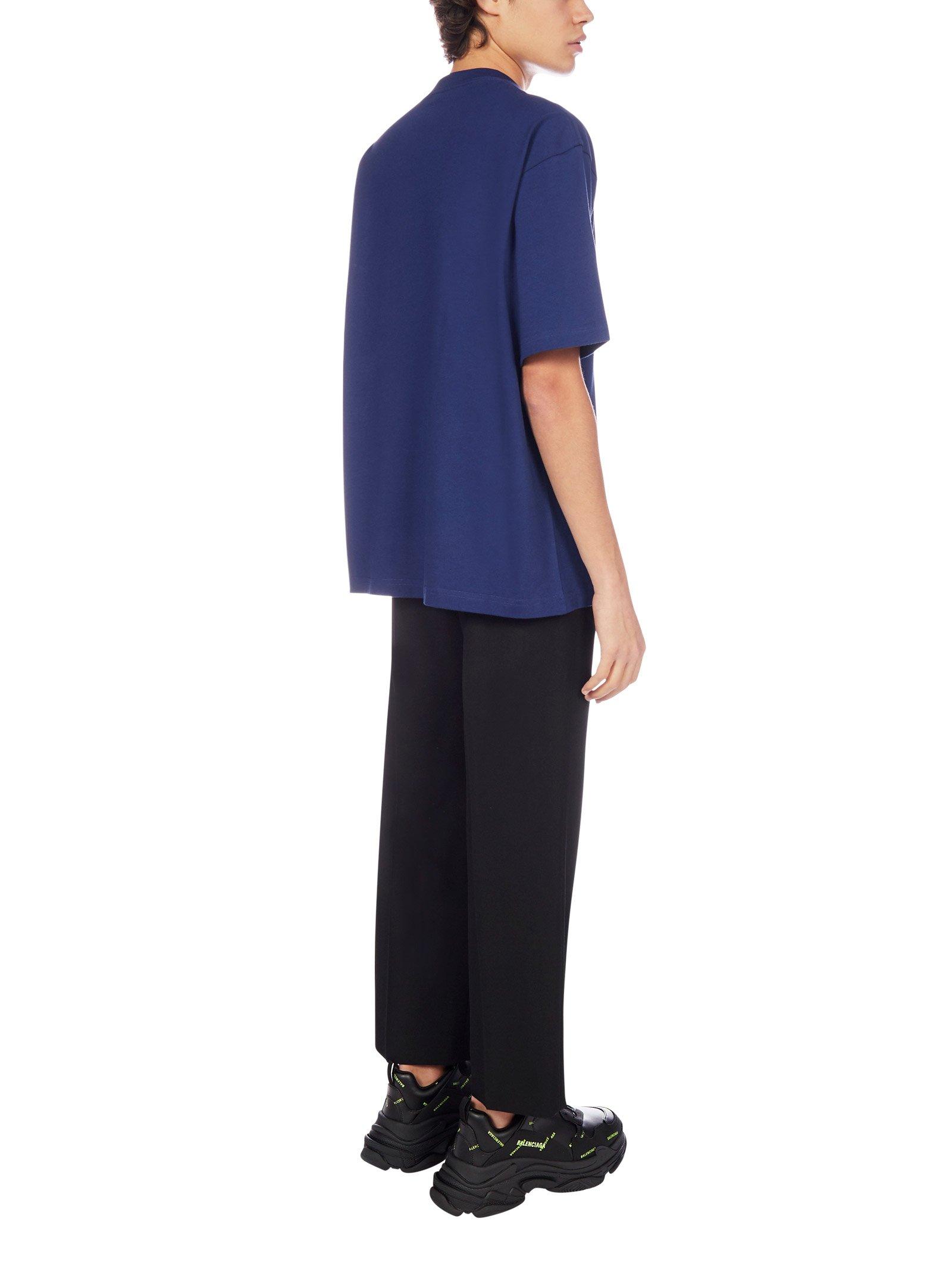 blue balenciaga tee