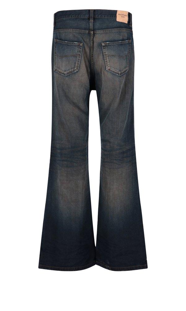 Balenciaga Mid-waisted Flared Jeans in Blue for Men | Lyst