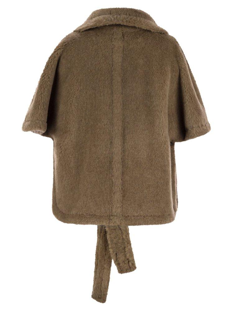 コート Max Mara AMATO - Teddy fabric hood with belt Max Mara Amato Teddy Fabric Hood With Belt in Brown | Lyst