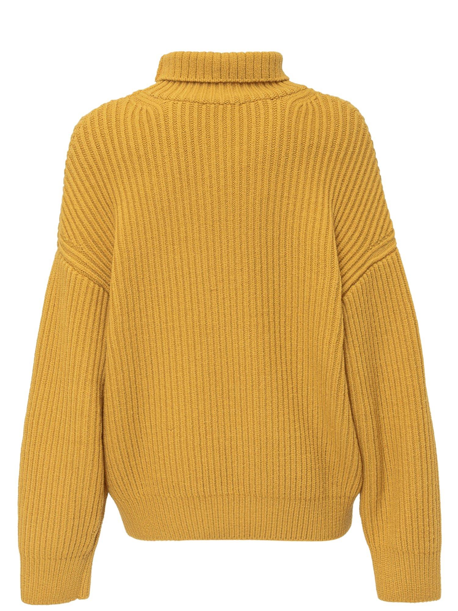 turtleneck sweater yellow