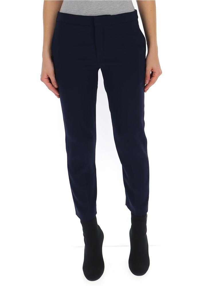 blue cigarette pants