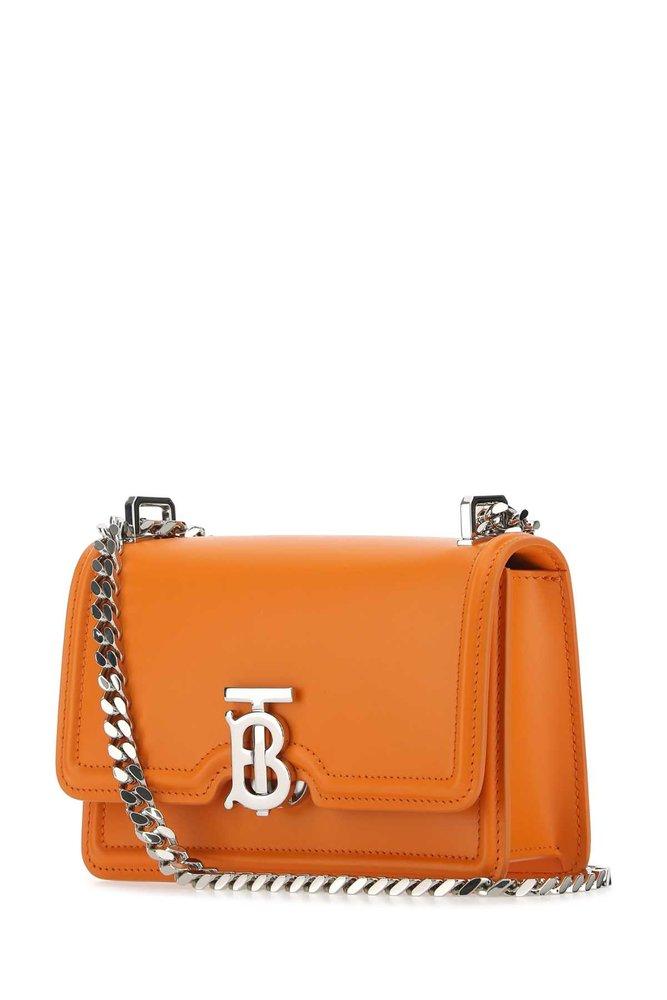 Burberry Mini Chain Tb Crossbody Bag in Orange | Lyst