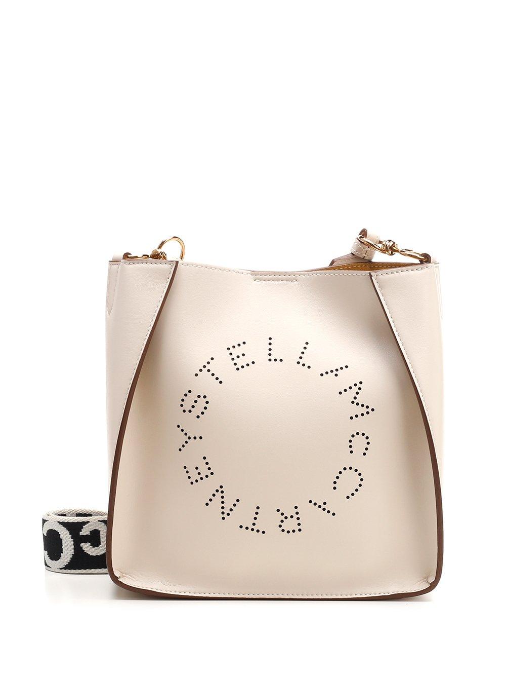 Stella McCartney Synthetic Stella Logo Shoulder Bag in White - Lyst