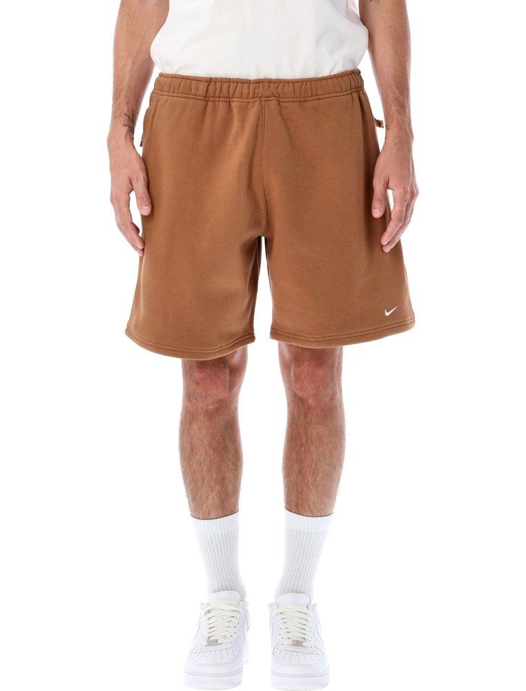 Nike Solo Swoosh Straight Leg Shorts in Brown for Men | Lyst