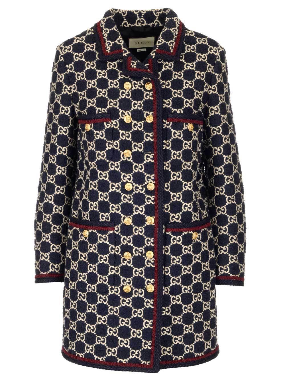 gucci logo coat