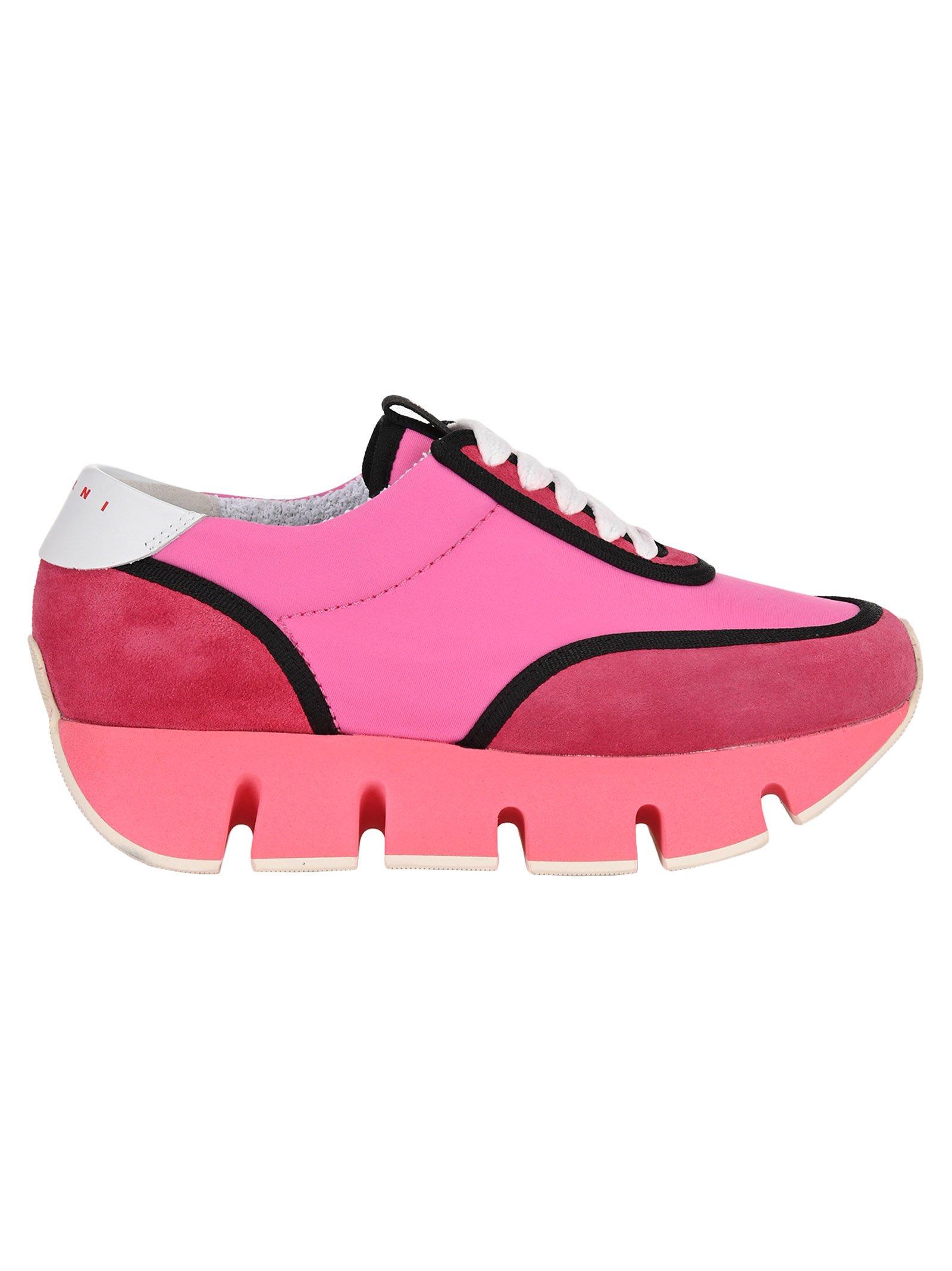 Marni Rubber Colour Block Platform Sneakers in Pink - Lyst