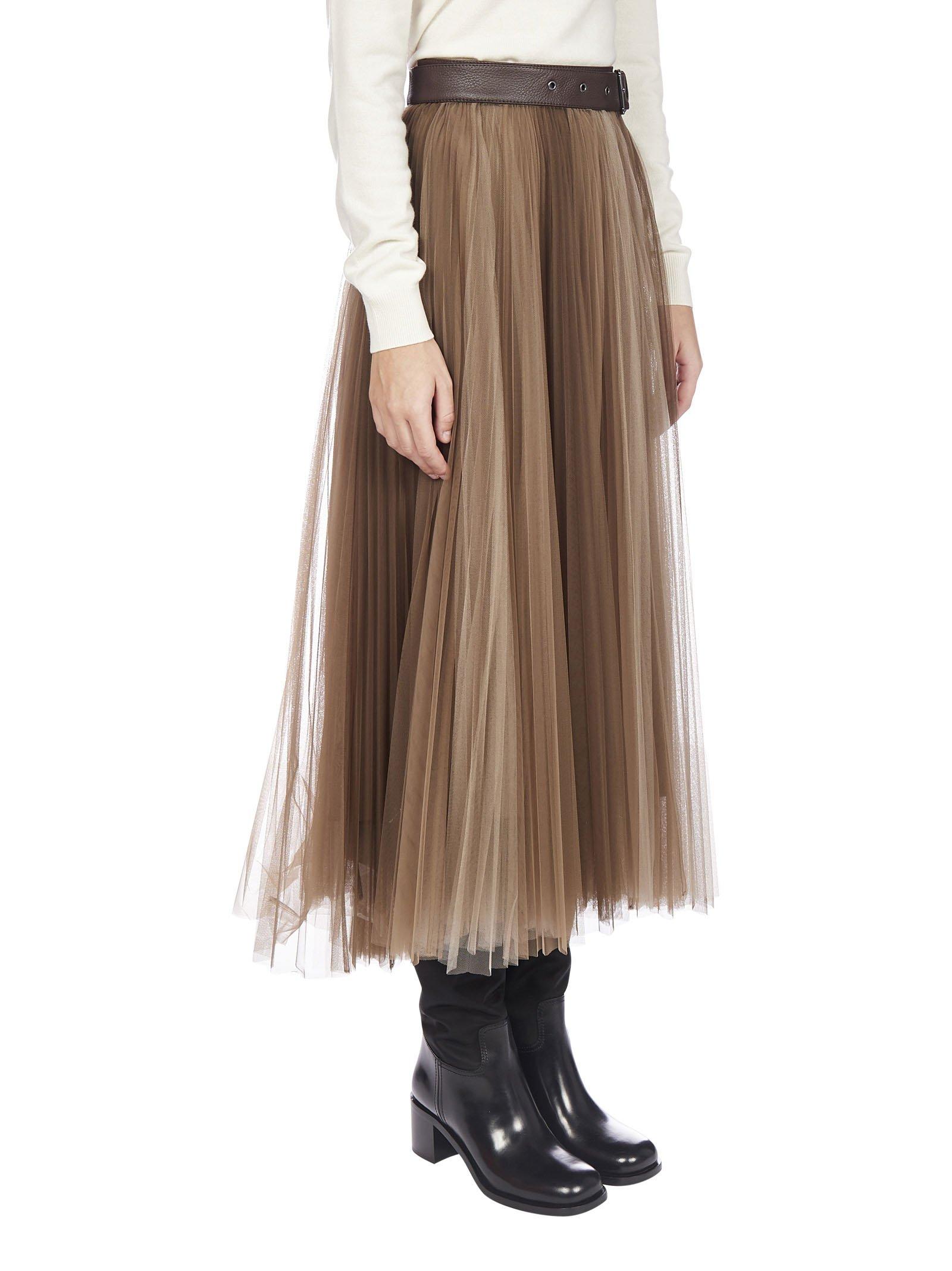 brunello cucinelli tulle skirt