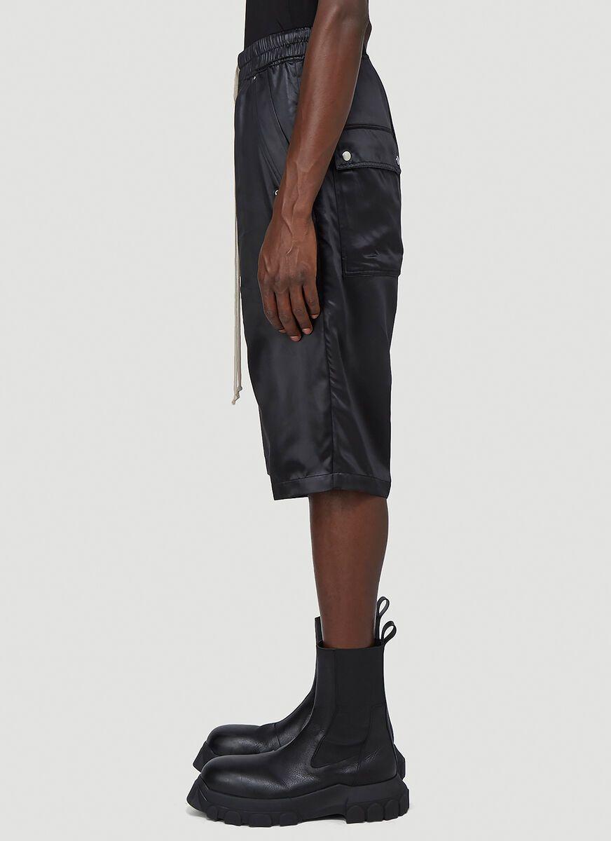 Rick Owens Bela Pod Shorts in Black for Men | Lyst