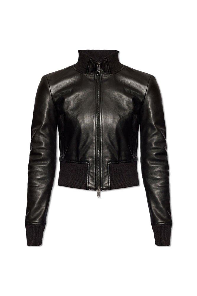 DIESEL直営OUTLET L-Hung logo-embossed leather jacket Diesel L-Hung logo-embossed Leather Jacket | Black | FARFETCH OM
