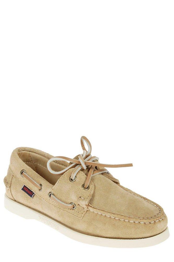 Sebago Lace-up Boat Shoes in Natural | Lyst