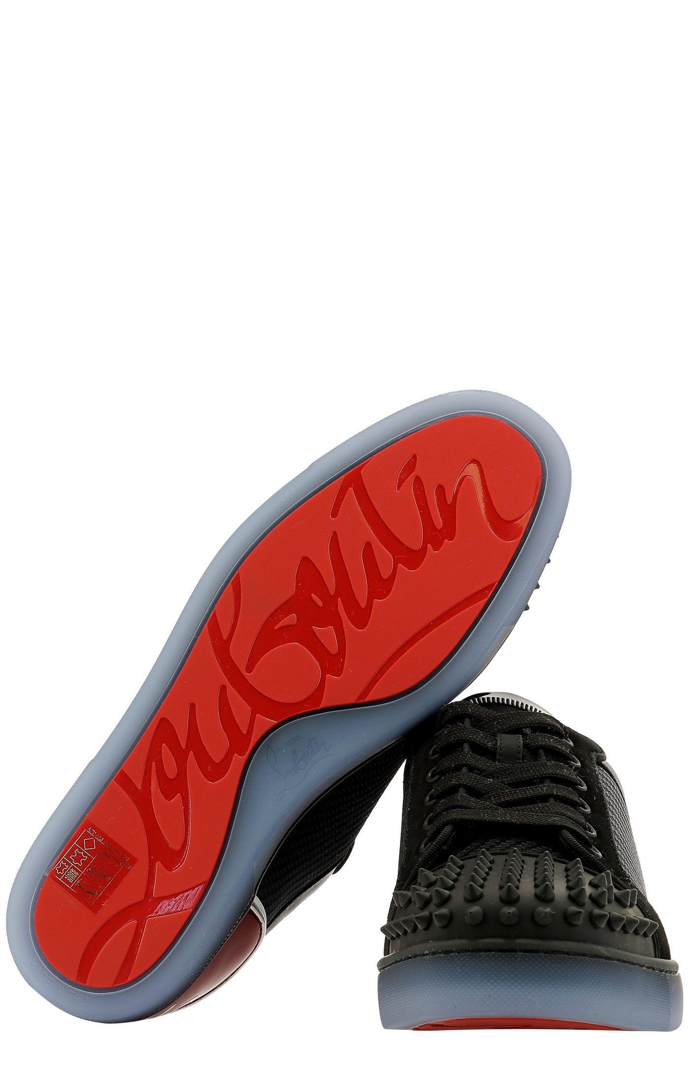 Christian Louboutin Black Fun Louis Junior Spikes Sneakers - ShopStyle