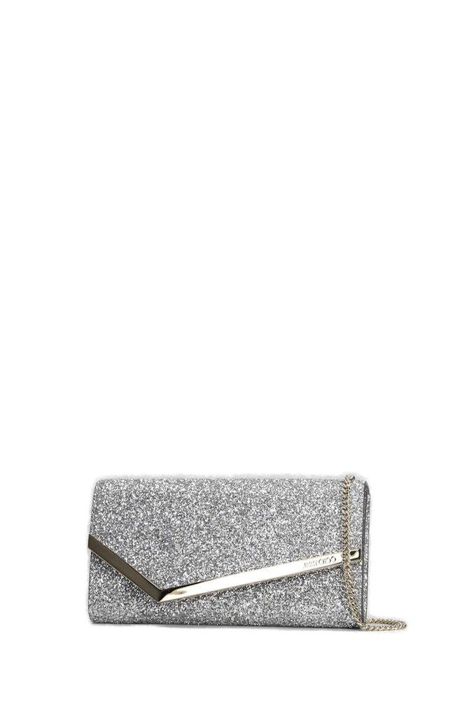 Jimmy choo silver clutch sale