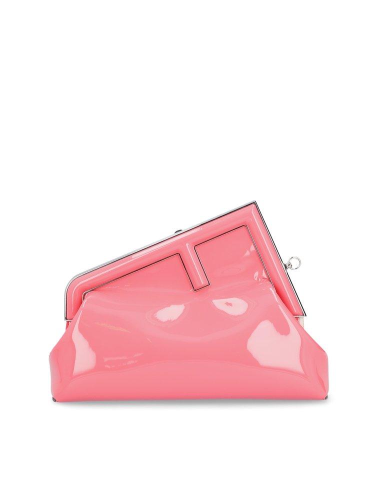 Fendi First Midi Clutch Bag in Pink | Lyst