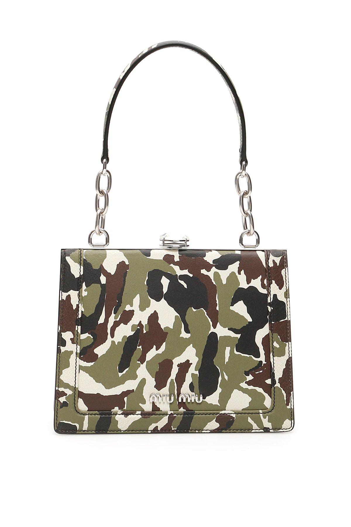 Miu Miu Camouflage Shoulder Bag in White Lyst