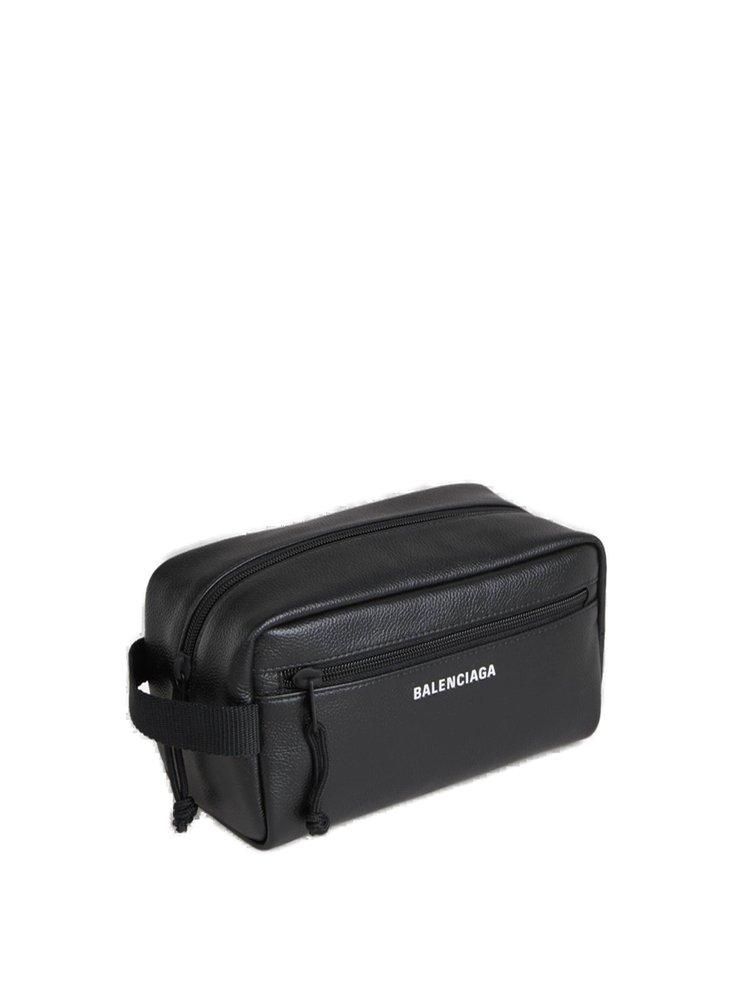 Balenciaga Explorer Logo Printed Wash Bag in Black for Men | Lyst