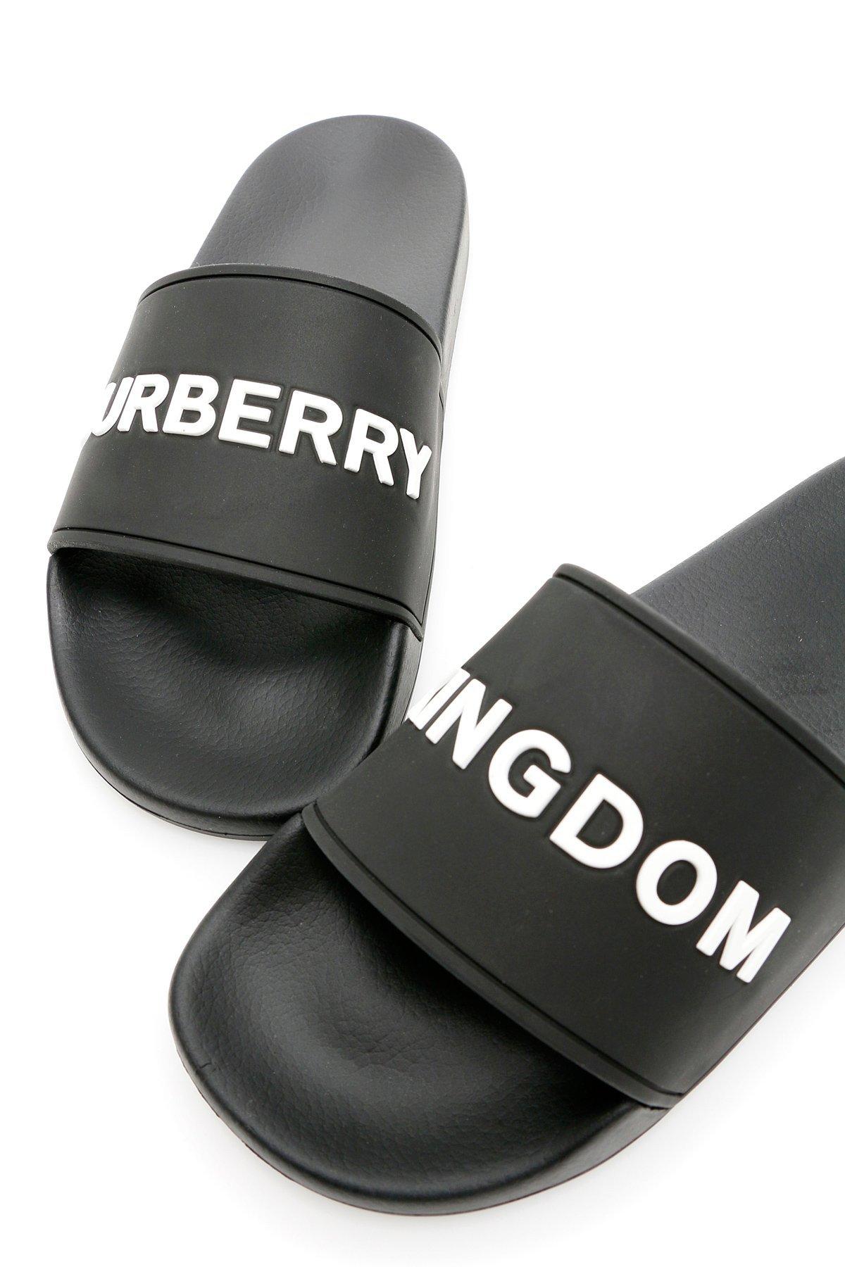Burberry Rubber Black Kingdom Pool Slides Lyst