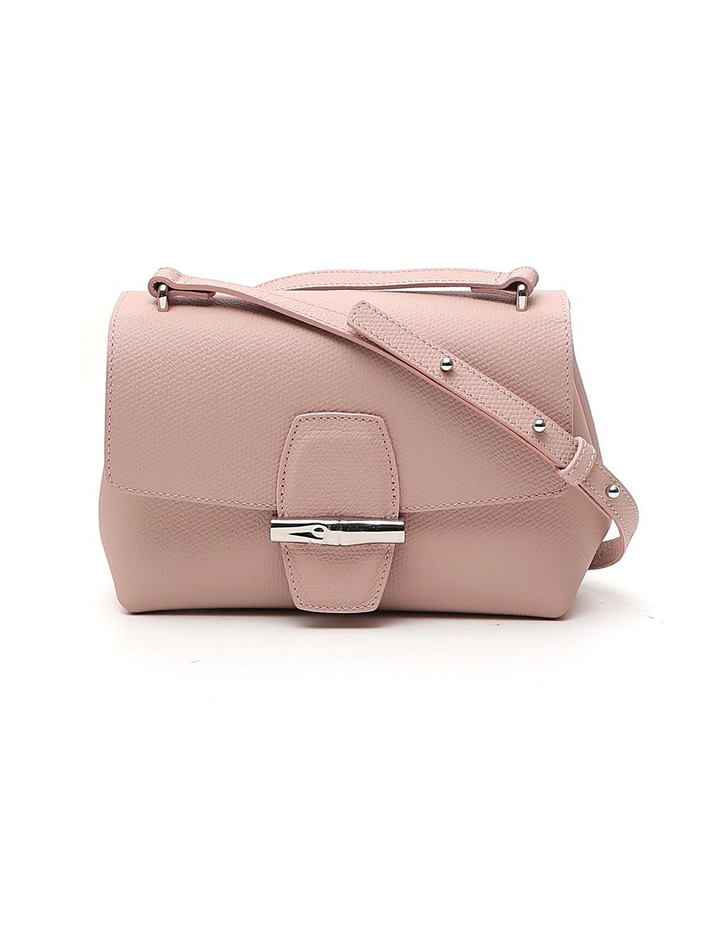 NWT Longchamp Roseau Mini Sml Crossbody Bag PALE PINK 🌸Made in France  AUTHENTIC