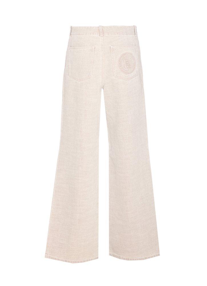Fendi Roma Denim Pants in Natural | Lyst