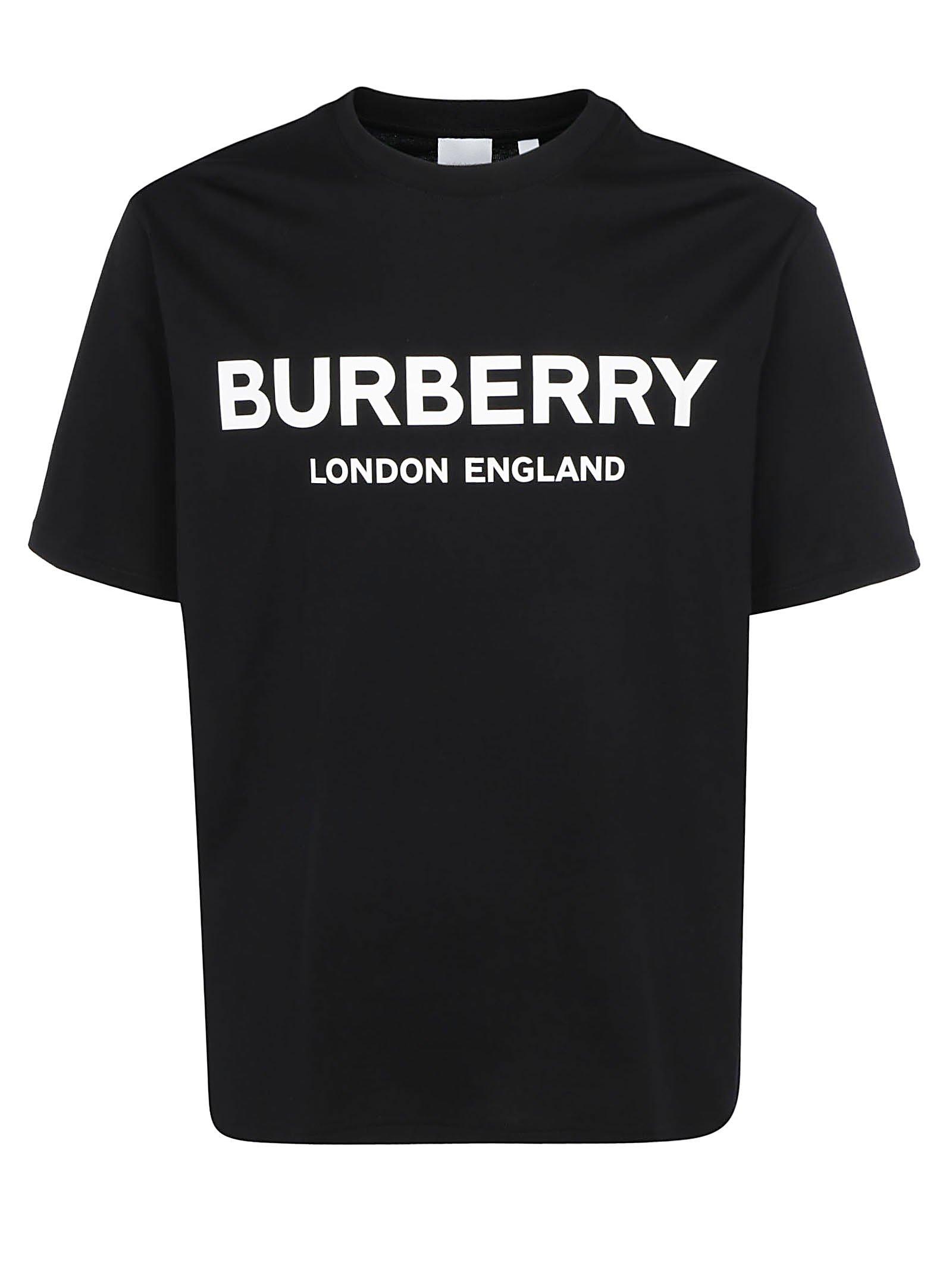 Burberry Logo Print Cotton T Shirt in Black for Men - Save 57% - Lyst