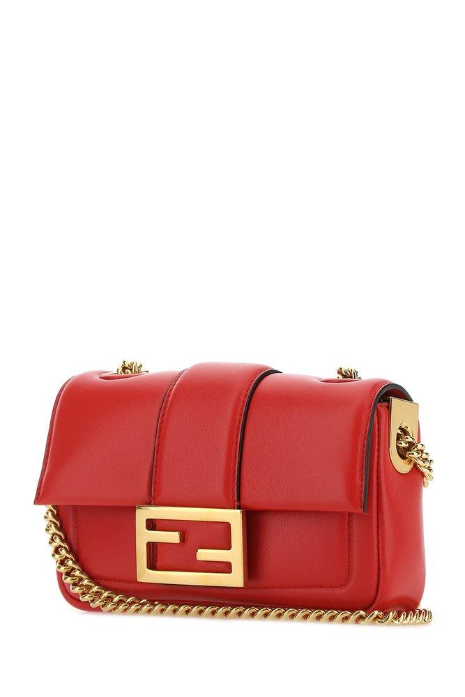 Fendi Baguette Nappa Leather Midi Chain Shoulder Bag (Shoulder