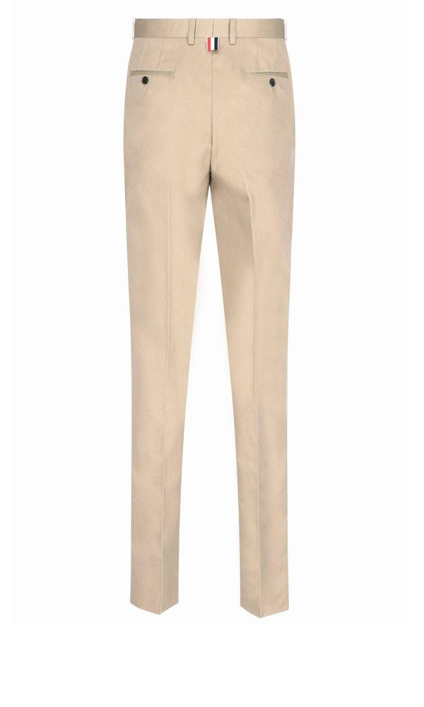 Thom Browne Cotton Chino Pants in Beige 