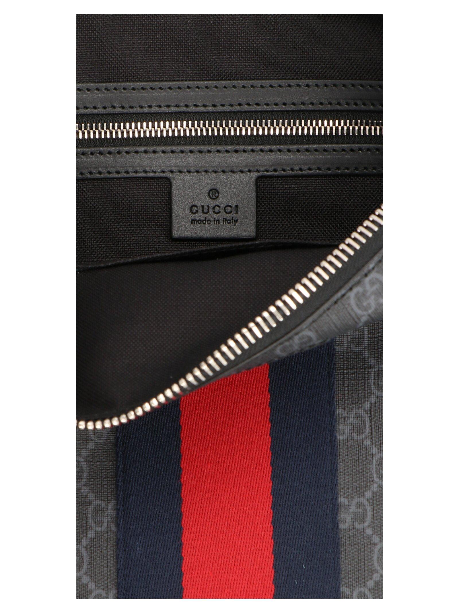 mens black gg supreme wide messenger bag
