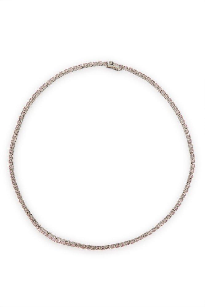 Swarovski Matrix Tennis Necklace in White | Lyst