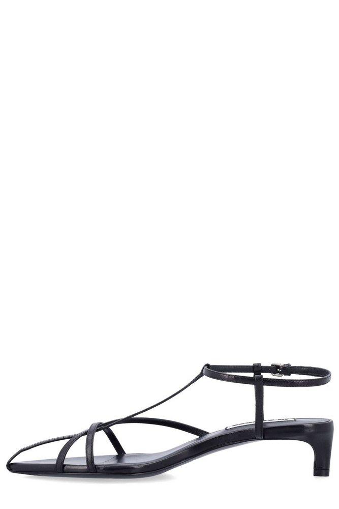 Jil Sander New Tripon Pointed Toe Sandals in Black | Lyst