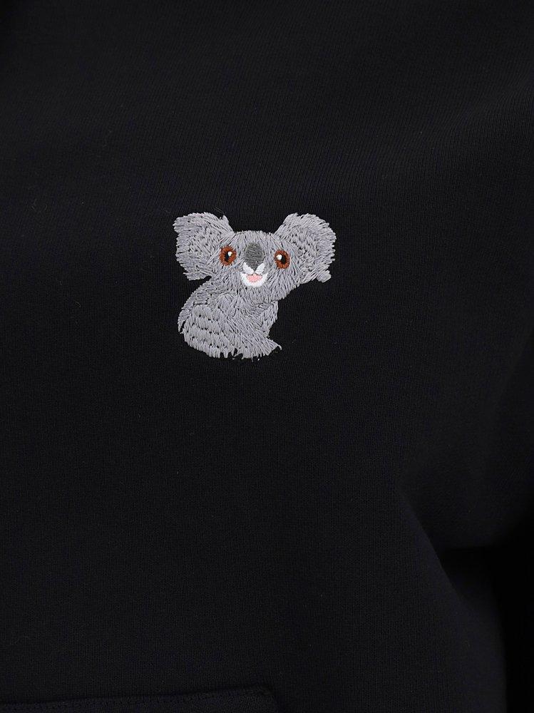 Balenciaga Cotton Koala Embroidered Hoodie in Black | Lyst