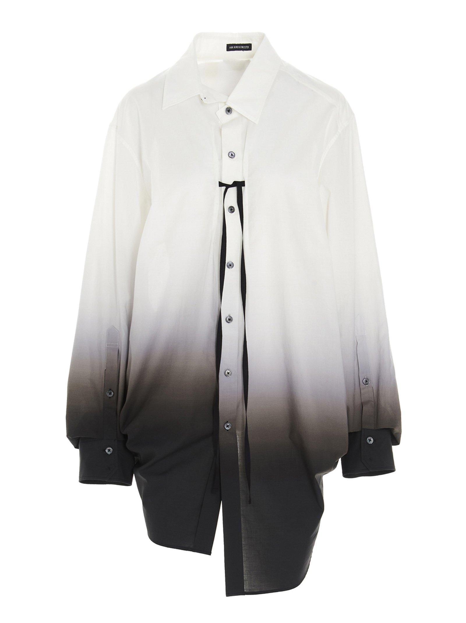Ann Demeulemeester Degradé Shirt in White for Men | Lyst Canada