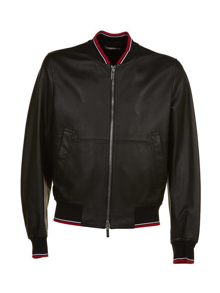 Dior Homme Hardior Leather Bomber Jacket in Nero (Black) for Men - Lyst