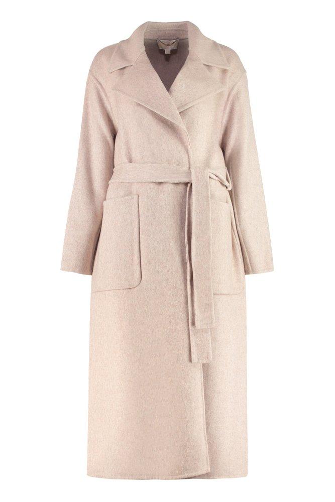 MICHAEL Michael Kors Double-breasted Tailored Coat in Natural