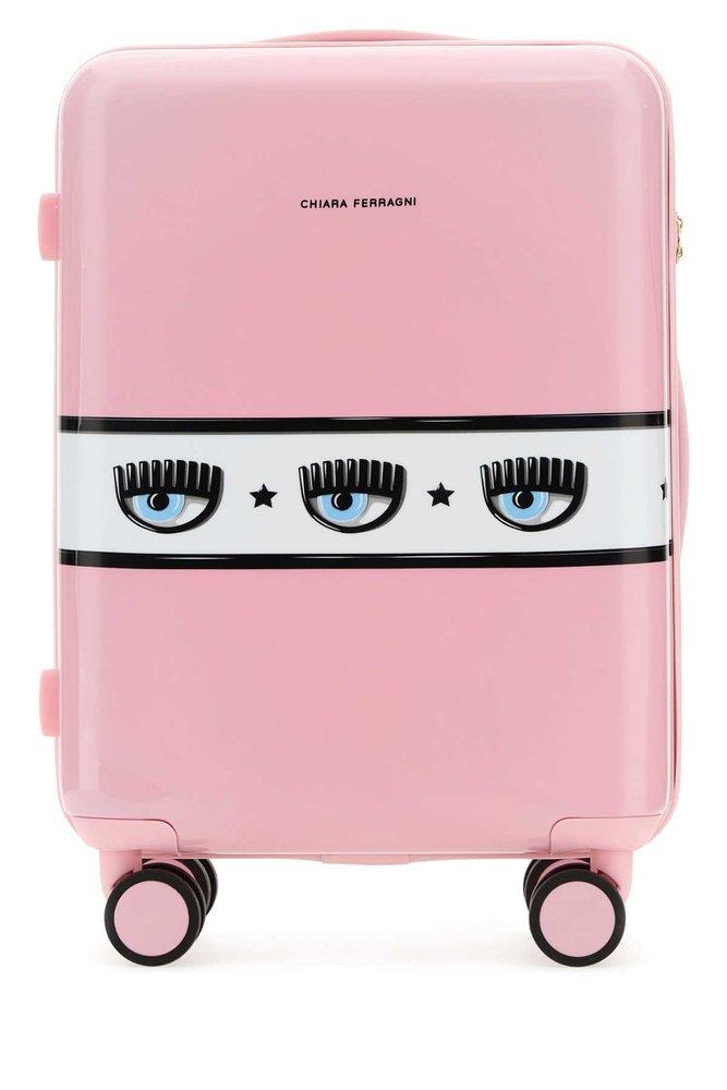 Chiara Ferragni Eyelike-motif Rolling Luggage in Pink | Lyst