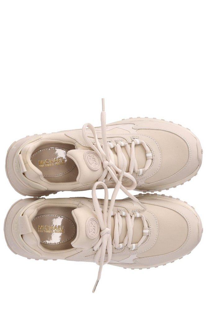 MICHAEL Michael Kors Theo Scuba Lace-up Sneakers in Natural | Lyst
