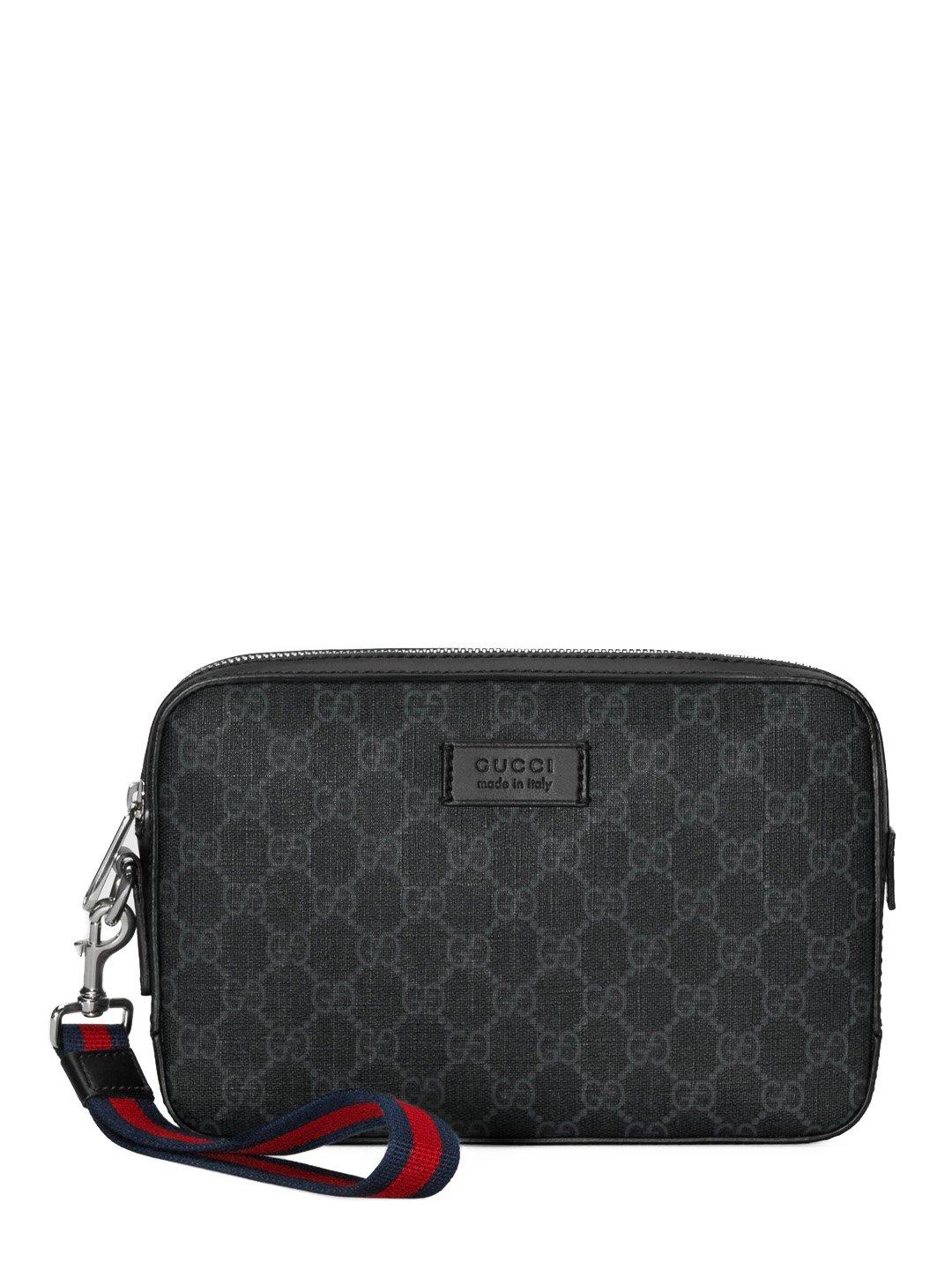 Gucci Canvas GG Supreme Toiletry Bag in Black for Men - Lyst