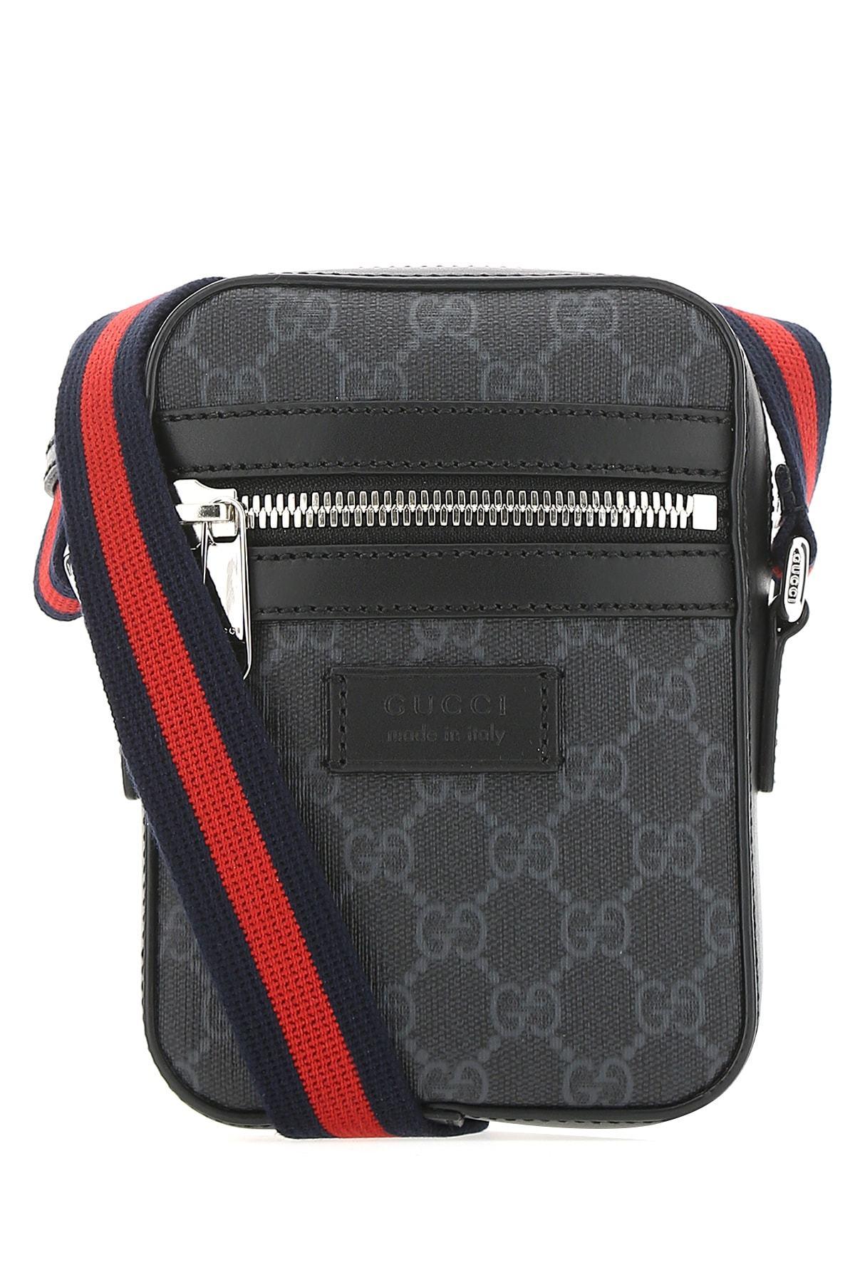 gucci supreme messenger bag black