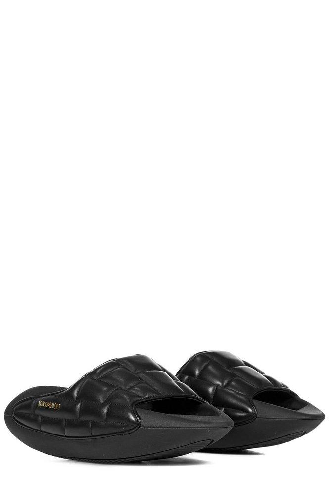 Balmain B-it-puffy Slip-on Quilted Slides in Black for Men | Lyst