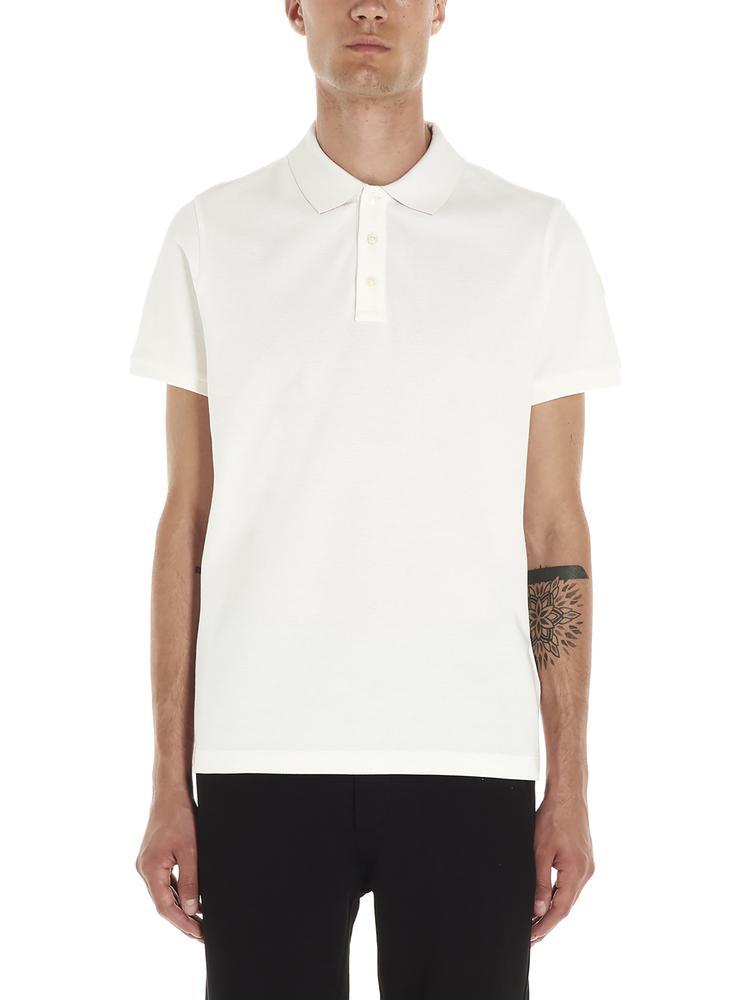Moncler Cotton Classic Polo Shirt in White for Men - Lyst
