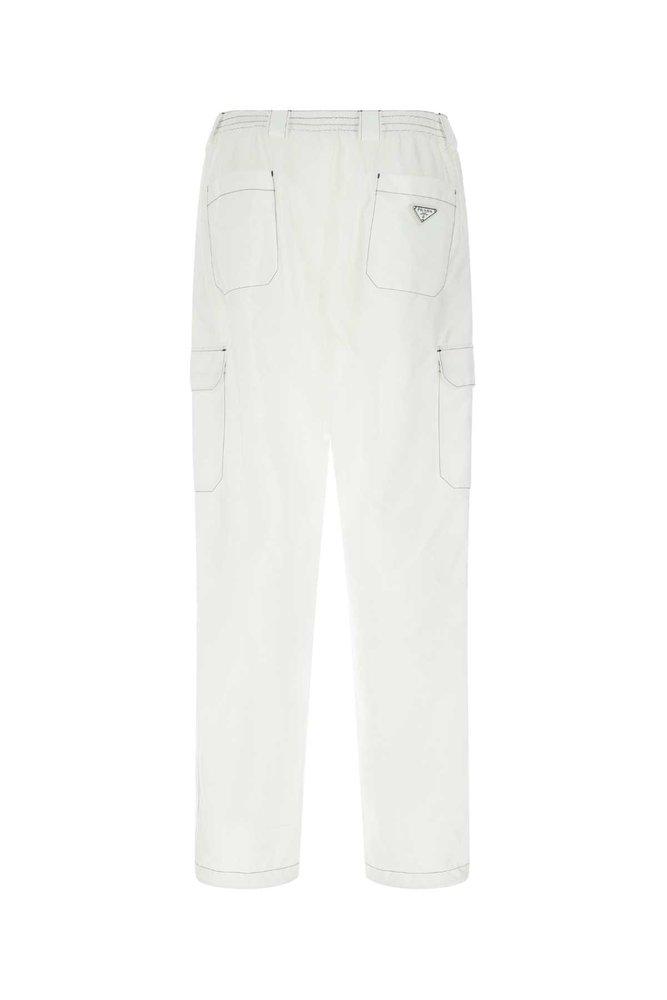 Prada White Re-nylon Cargo Pant for Men | Lyst
